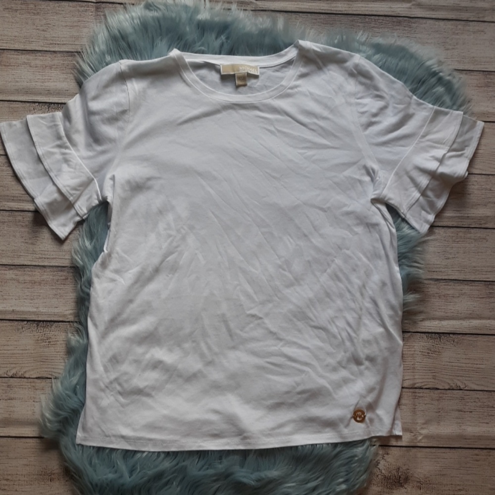 ☆Ruffle Sleeve white Michael Kors Blouse☆